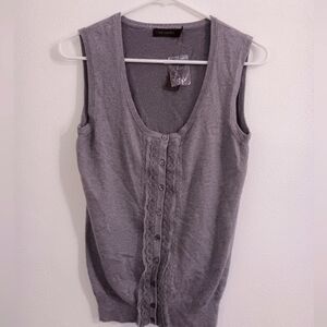 The Limited sweater vest women's gray size S  NWT